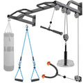 Kipika 48" Ceiling Mounted Pull Up Bar, Heavy Duty Multi-Grip Chin Up Bar,Mounted Pullup Bar, Adjustable Height, Pull Up Bands for Chin Ups & Body Stretching, Ideal for Home Gym and Strength Training - color: 48" Cable Pulley System