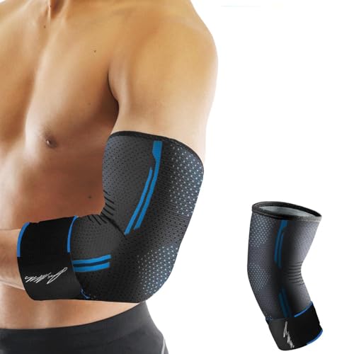 Dr. Arthritis Elbow Compression Sleeve with Adjustable Strap – Breathable Arm Support Brace for Tennis Elbow, Tendinitis, Weightlifting, Sports & Grip-Related Pain Relief for Men & Women (Small) - size: Small