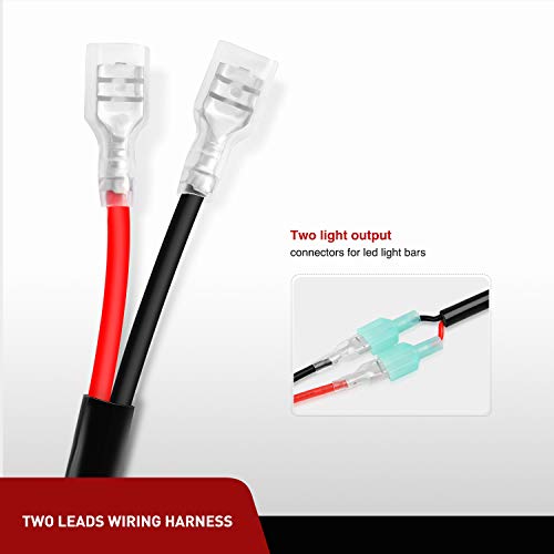 Nilight Wire Extension, 3 Feet, Play and Plug 16 Gauge – Wiring Harness Extension for Off Road LED Work Light Bar - size: 16AWG -3FT 2Pcs