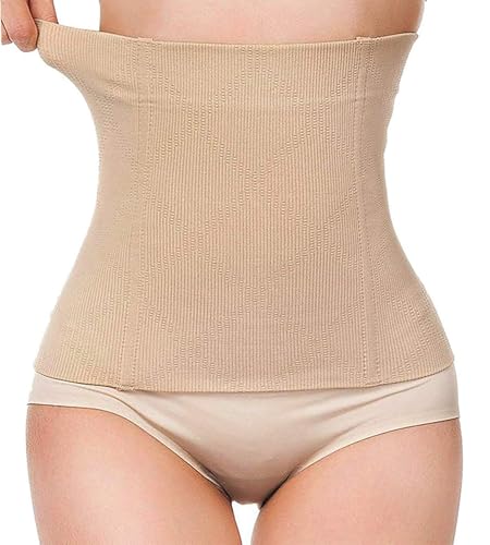 LODAY 2 in 1 Postpartum Recovery Belt,Body Wraps Works for Tighten Loose Skin - color: Beige, size: Medium