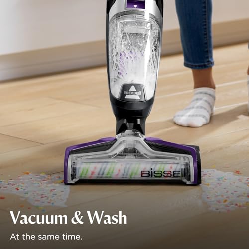 Bissell CrossWave Pet Pro Wet Dry Vacuum Mop, Hard Floors, 2306A | All-in-one vacuum & mop; area rugs & hard floors; Purple color; simultaneous vacuuming & washing - style: CrossWave Pet Pro