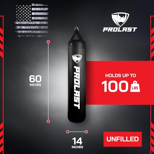 Heavy Punching Kicking Bag for Adults, Boxing, MMA, Martial Arts, Muay Thai, Strength Training Equipment, Filled, 5ft, 100 lbs, Vertical Logo - color: Black, size: Unfilled