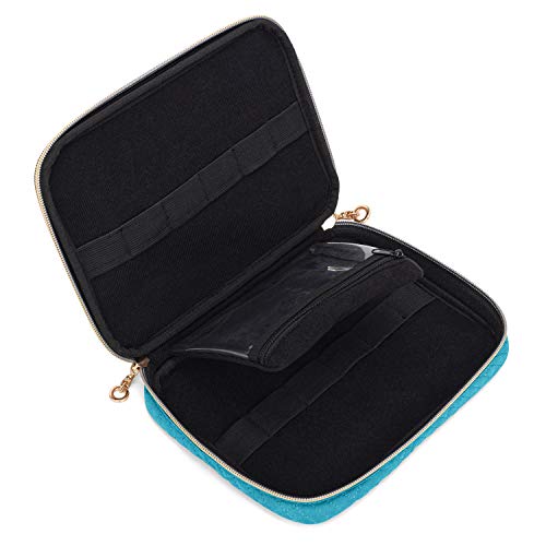 Teamoy 12 Watch Band Storage Case, Watch Band Organizer Holder, Teal | Compatible with All Series Apple Watch Bands & Smart Watch Bands, Travel Organizer Fit for Most Sizes of Watch Straps - color: Teal