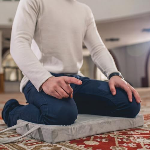 Colingmill Personal Prayer Kneeler Pad 18 3/4 Inch Christian Kneeling Pillow Microfiber and High Density Foam Personal Religious Prayer Kneeler Pad Pillow Bench for Kneeling Christian Gift (Grey) - color: Grey