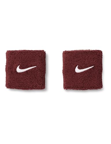Nike Unisex Adult Swoosh Classic Wristband 2 Pack - color: Dark team red/white