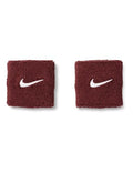 Nike Unisex Adult Swoosh Classic Wristband 2 Pack - color: Dark team red/white