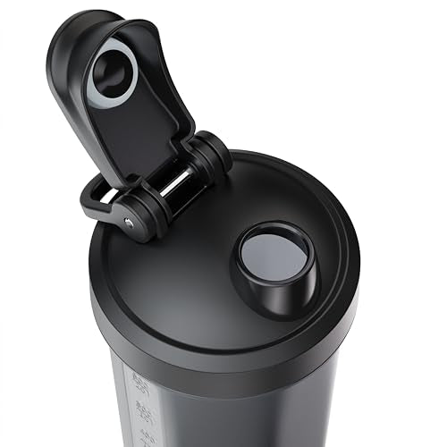 VOLTRX Protein Shaker Bottle, Merger USB C Rechargeable Electric Protein Shake Mixer, Shaker Cups for Protein Shakes and Meal Replacement Shakes, BPA Free, 24oz - color: White