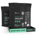 Wipex Gym Wipes Bucket Refill Roll - EWG Verified - Plant-based Fitness Equipment Wipes, Lemongrass, Eucalyptus & Vinegar Wipes to Clean Surfaces, Yoga Mat & Gym Cleaner, 400 Count (Pack of 2) - size: 1 Count (Pack of 800)
