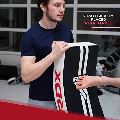 RDX Kick Shield Muay Thai Kickboxing, Heavy Curved Kicking Striking Body Pad, Punching Foot Target MMA Boxing Training, 3 Padded Handles, Martial Arts Karate TKD Taekwondo (ONE PAD ONLY)