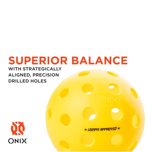 Onix Fuse G2 Outdoor Pickleball Balls USA Pickleball Approved - color: Yellow, size: 3 Pack