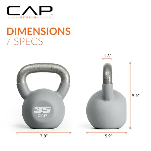 CAP Neoprene Coated Kettlebells - Multiple Sizes - size: 35.0 Pounds