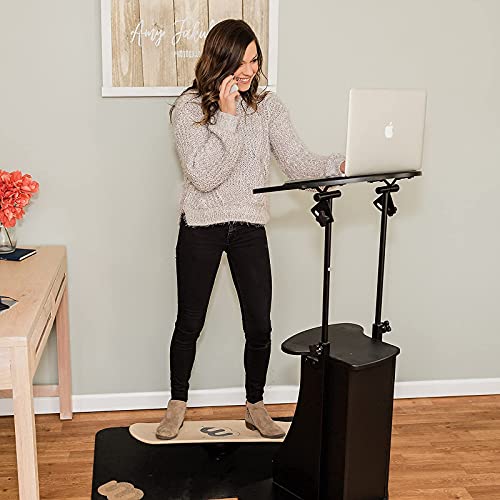Whirly Board Wide 360˚ | Standing Desk Balance Board | Wobble Board Portable Home Gym | Snowboard Training | Surf trainer | Balance Board for Kids & Adults | Core Balance Trainer - color: Clear Skateboard Grip Tape