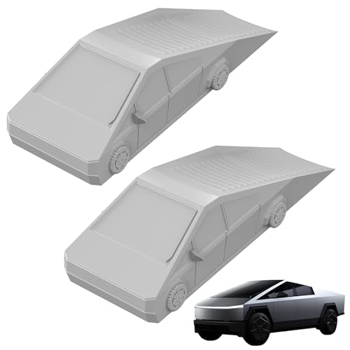 AIMAXINKE 2Pc Funny Tesla Cybertruck Door Stoppers for Bottom of Door, Anti-Slip Rubber Heavy Duty Door Stop Wedge, Large Doorstop 2 inches High Gate Holder Suits Any Floor＆ As a Gifts - color: White-2pack-Rubber