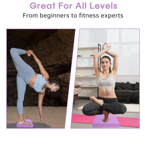 Balance Pad – Stability Trainer for Balance, Stretching, Physical Therapy, Exercise, Mobility, Rehabilitation and Core Training Non-Slip Closed Cell Foam Premium Balance Pad Knee Pad - color: Purple
