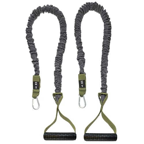 Resistance Cords - Cross Anchored Shoulder Exercise Bands - Ideal for Dynamic Warmups and Physical Rehab - One Pair of Cords - 4KOR Fitness - color: 12 lbs