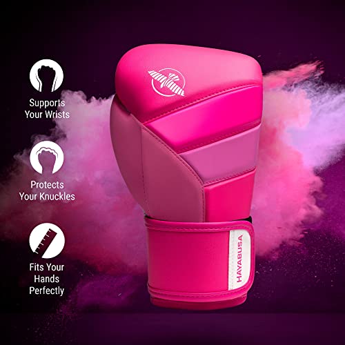 Hayabusa T3 Boxing Gloves - Sparring | Sparring Gloves, Muay Thai Gloves, Kickboxing Gloves, Heavy Bag Gloves, Boxing Gloves for Men and Women, Boxing Gloves - color: Neon Pink, size: 10oz