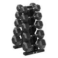 HANDBODE Hex Dumbbell Set with Vertical Storage Rack, 100–550 lb | Non-Slip Handle Design for Secure Grip, Rubber Encased Dumbbells, Hand Weights for Strength Training and Home Gym - style: 210 lb (10, 15, 20, 25, 35 lb) X 2 & Rack