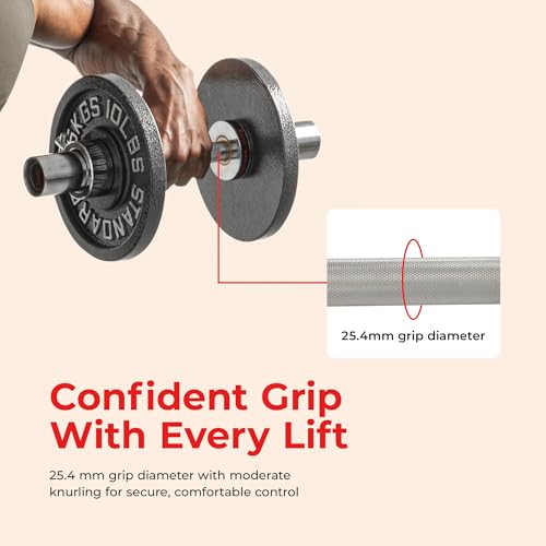 Sunny Health & Fitness Olympic Dumbbell Bars w/ 2 Ring Collars, 16-20 Inch - size: 1. 16 inch