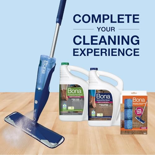 Bona Mop Microfiber Cleaning Pad for Hardwood & Hard Surface Floors - Value 3-Pack - For Use With Bona Mops - Dual Zone Cleaning - style: Microfiber Cleaning Pads