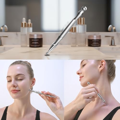 BYYDDIY Stainless Steel Dual Head Facial Reflexology Tools,Body Point Probe Pen &Trigger Point Massager Tool for Deep Tissue (P-L) - style: P-L