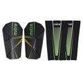 Mitre Unisex Soccer Shin Guards - color: Delta Pro Black/Green/Yellow, size: Medium