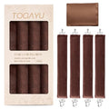 Heatless Curls Overnight Hair Care Set - Jumbo Velvet Hair Curlers | No Heat Hair Rollers for Women, Comfortable Sleep-In Hair Rollers with Satin Scarf, No Heat Damage Curling Rods for All Hair - color: Brown-4PCS