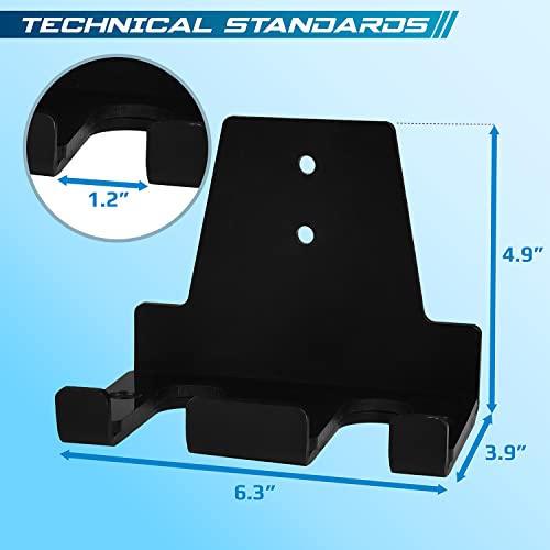 Yes4All Vertical Wall Mounted Olympic Barbell Holder, Barbell Storage Rack, Hanging Barbell Rack for Home Fitness Equipment - color: Black Vertical Wall Mounted - 2 Bars