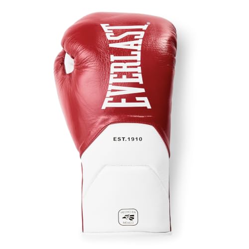 Everlast MX Elite Pro Fight Boxing Gloves | Handcrafted in Mexico - color: Red, size: 10oz