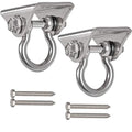Set of 2 Heavy Duty 180° Swing Hangers, Stainless Steel Swing Hook for Ceiling Wooden Porch Swing Hanging kit Playground Gym Rope Boxing Bag Hammock Chair Yoga Swing Mount 1000 lb Capacity - style: 2 Pack
