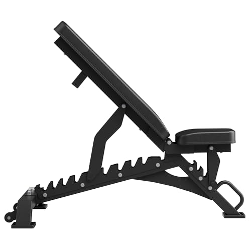 MAJOR FITNESS Weight Bench - 1300LBS Weight Capacity and 36 Adjustable Positions Strength Training Bench for Garage and Home Gym Workouts - color: Black