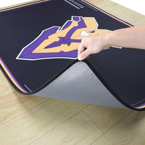 Non-Slip Floor Chair Mat for Neon Genesis Evangelion ESV & NERV Mecha Inspired Design 35"×47" - color: Purple + Orange
