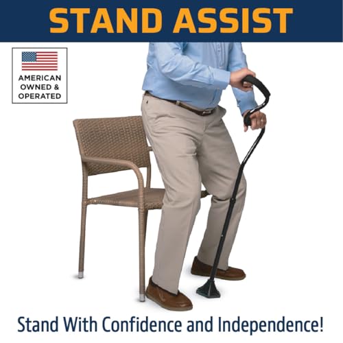 StrongArm Comfort Cane + Self Standing Lightweight Adjustable Walking Cane + Stabilizes Wrist & Provides Extra Support & Stability + Ergonomic Forearm Grip + Canes for Men & Women (Purple) - color: Purple