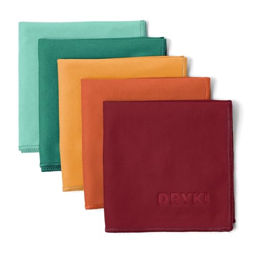 DRYKI Pocket-Sized Sweat Towels - The Original Sweat Absorbing Handkerchiefs - Quick-Dry Microfiber Sweat Rags for Face, Hands, & Body - Men & Women - Gym, Sports, and Work (Mountain: 5 Pack) - color: *Mountain