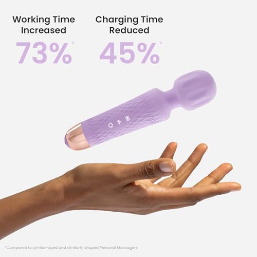 Niclove The Upgraded 3-in-1 Personal Massager – 3H Powerful Vibration, Quiet & Waterproof – 20 Modes 8 Speeds Muscle Therapy Stick for Deep Tissue, Sports Recovery, Cordless & Travel Friendly (Purple) - color: Purple