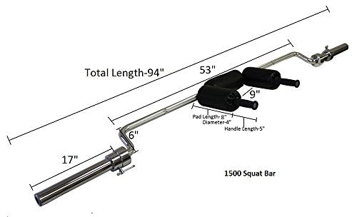 Ader Safety Squat Olympic Bar 1000LB, 1500LB - size: 800 LBS