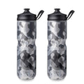 HydraPak | Polar Bottle - Polar Sport Insulated Water Bottle 2-Pack - BPA-Free, Sport & Bike Squeeze Bottle with Handle (Contender Black, 700ml / 24oz) - color: Contender Black, style: 24oz/700ml (2-Pack)
