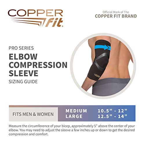 Copper Fit Pro Series Performance Compression Elbow Sleeve - size: Medium