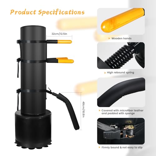 Wing Chun Dummy - Adjustable Wooden Wing Chun Dummy Arms & Leg - Space Saving Mook Jong for Home Gym, Kung Fu, and MMA Training - color: Soft Mount Model (For Punching Bags)