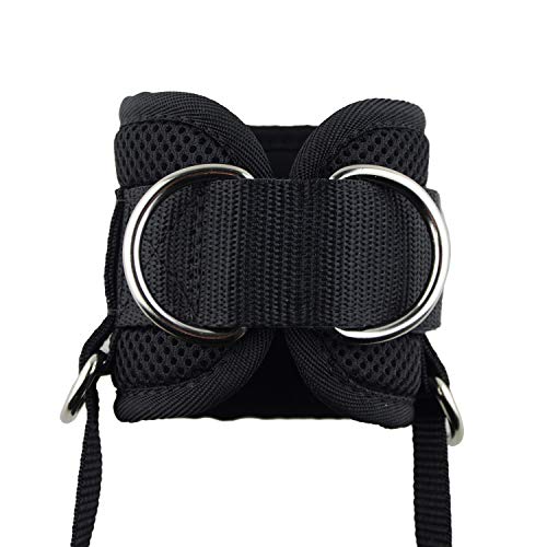 Upgrade Cable Machine Ankle Straps Fitness Cuffs for Men & Women, Neoprene Padded 4 D-Ring Heavy Duty Home Gym Cable Attachment for Glute Leg Butt Workout