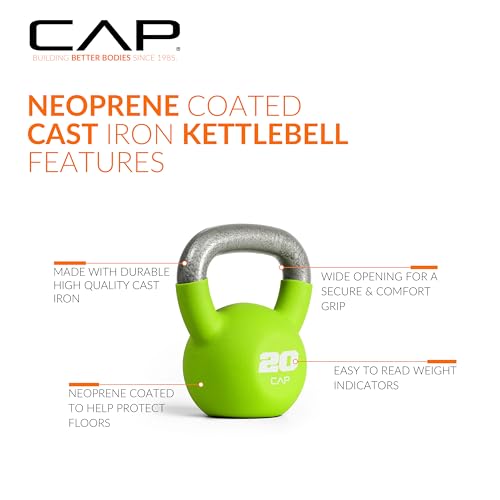 CAP Neoprene Coated Kettlebells - Multiple Sizes - size: 20.0 Pounds