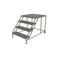 Tri-Arc WLWP043636 4-Step Forward Descent Mobile Steel Work Platform, 36-Inch x 36-Inch Platform - size: 36" x 36", style: 4-Step