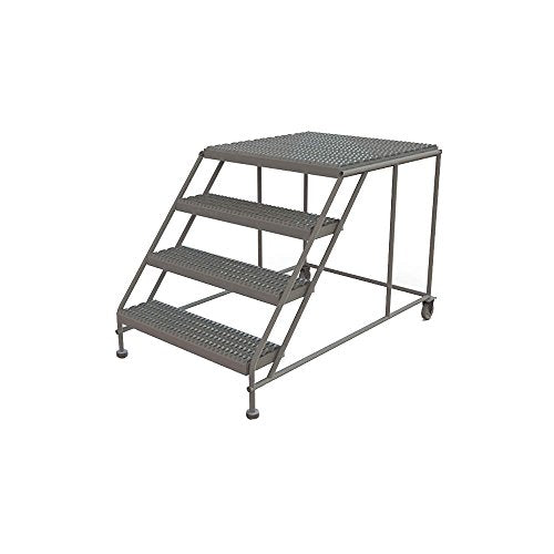 Tri-Arc WLWP043636 4-Step Forward Descent Mobile Steel Work Platform, 36-Inch x 36-Inch Platform - size: 36" x 36", style: 4-Step