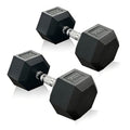 Rubber Hex Dumbbell, Multiple Weight Options 15-550 lbs | Premium Coated Free Weights Dumbbells for Home Gym Strength Training, Rack Not Included - color: 90LB pair