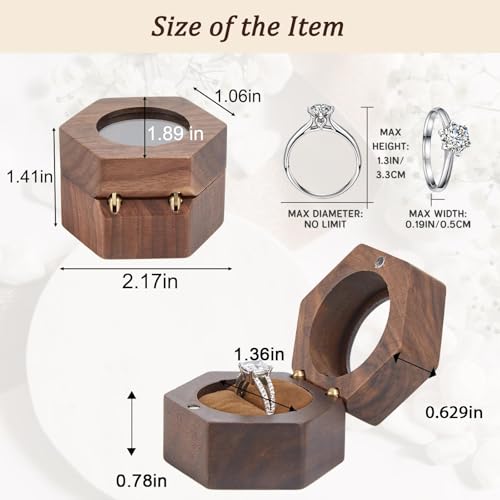 wood ring box (E-custom) - color: E-custom