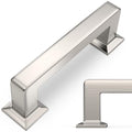10 Pack 3 inch(76mm) Brushed Satin Nickel Kitchen Cabinet Handles Cabinet Pulls Sliver Drawer Pulls Kitchen Cabinet Hardware Dresser Handles - color: Brushed Satin Nickel, size: 3" Hole Center（76mm）