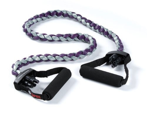 SPRI Braided Xertube Resistance Bands – Premium Exercise Band for Men & Women – Workout Equipment for Home Gym Fitness Training – Comfort Grip for Strength, Weights, and Resistance | Premium Braided Construction | Comfort Grip Handles | Home Gym Strength