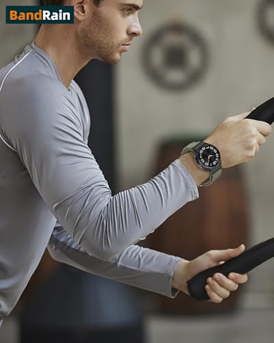 One Click Alpine Loop Bands Compatible with Samsung Galaxy Watch 7 Band/Galaxy Watch 6 4 5 FE Band 40mm 44mm/Watch 6 4 Classic 47mm 43mm 42mm 46mm/5 Pro 45mm, 20mm No Gap Nylon Sport Strap for Men - color: 8#Olive