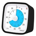 Yunbaoit Visual Timer, Silent 60-min Countdown Timer for Kids, Black Blue | Protective Case, Time Management Tool, Mute and Ringing Alarm Available, Low Power Reminder, for Study,Game,Work,Fitness etc - color: Black Blue