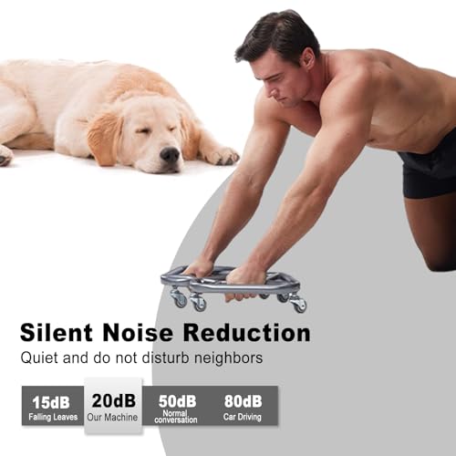 HOTWAVE Ab Roller Wheel for Core Workout – Extra-Wide Ab Exercise Equipment for Abs, Arms & Back – Stable & Quiet Fitness Roller for Home Gym Strength Training – Includes Knee Pad – For Men & Women - style: roller-gray