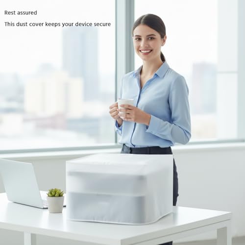 Printer Dust Cover See-Through Lightweight Waterproof Protective Case compatible with HP, EPSON,CANON, BROTHER, PIXMA -13W x9D x7H in - size: 13W x9D x7H